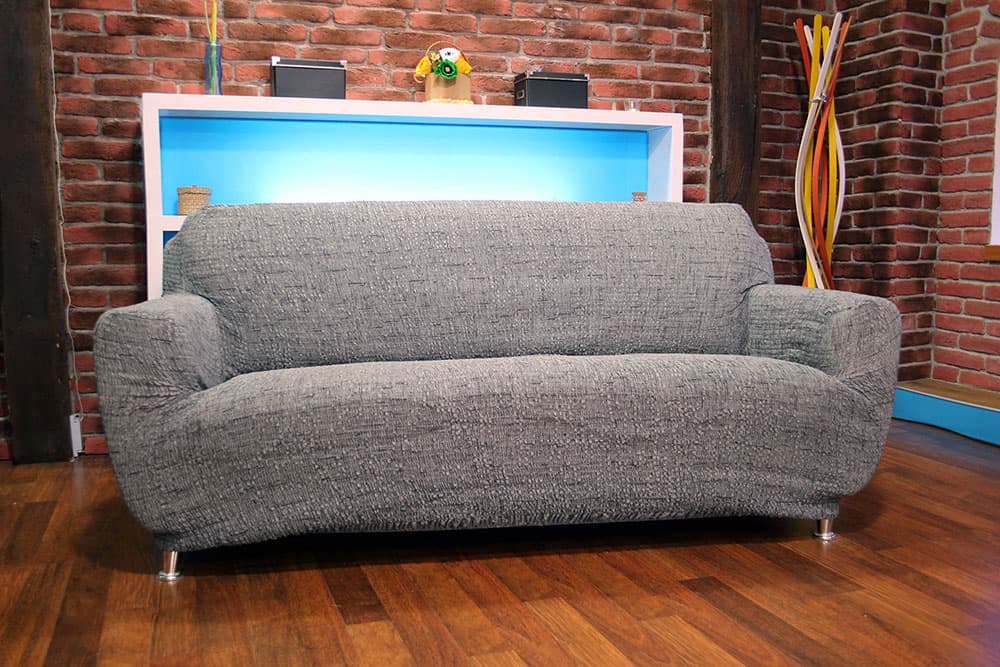 Bielastična presvlaka za trosed siv