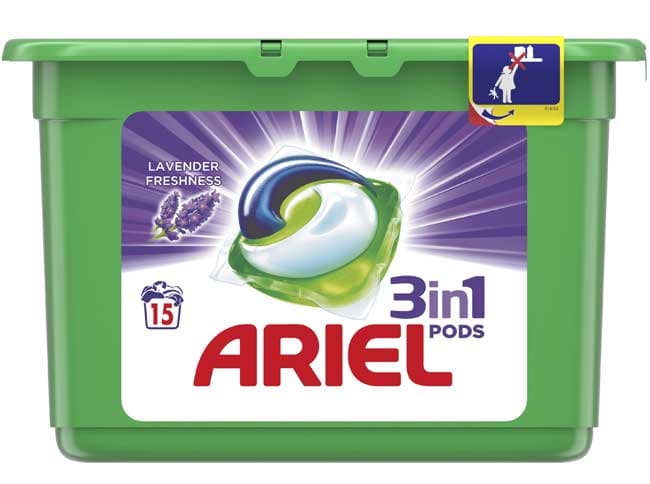 Ariel 3in1 Pods Lavander Kapsule praška za pranje veša 15kom.