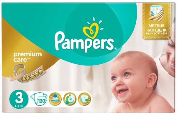 Pelene Pampers Premium Care MB3 midi 5-9kg 120 kom.