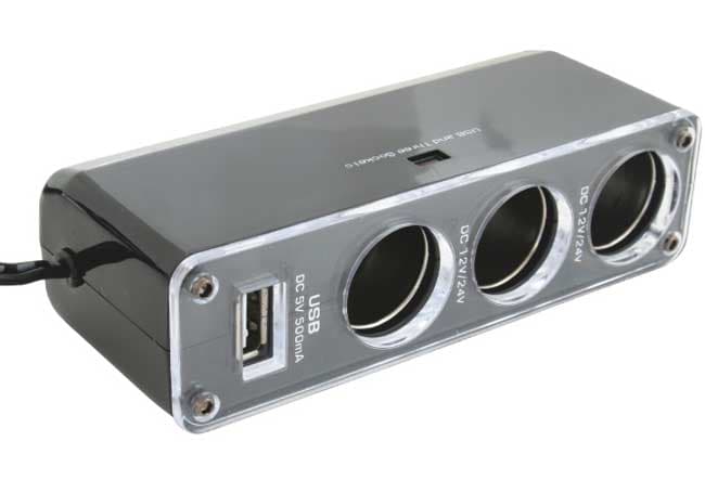 Razdelnik za upaljač u automobilu sa USB punjačem SA023