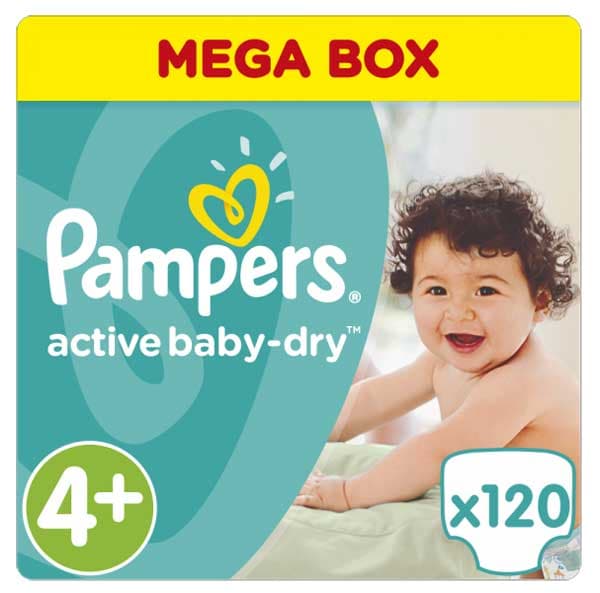 Pelene Pampers Active MB 4+ Maxi plus 9-16kg 120 kom.