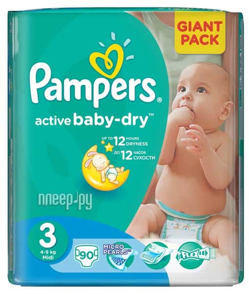 Pelene Pampers Active GP 3 Midi 4-9kg 90 kom.