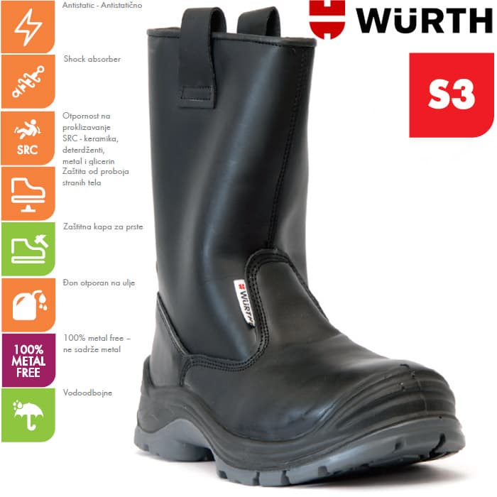 Wurth Bezbednosna čizma Varmo S3 vel. 45