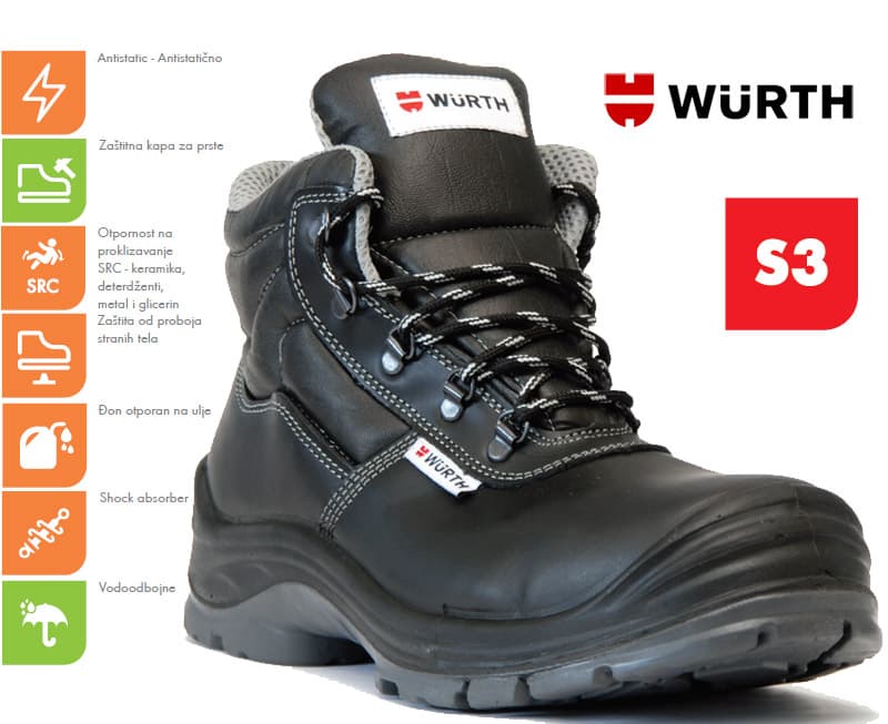 Wurth Bezbednosne cipele Poluks duboke S3 vel. 46