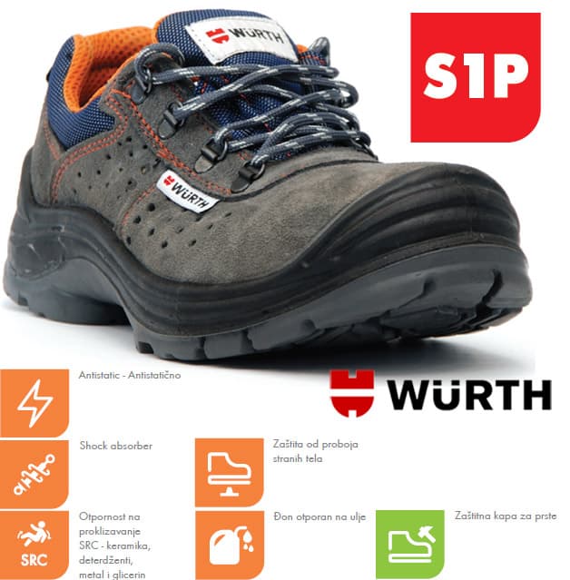 Wurth Bezbednosne cipele Sintra S1P plitke vel. 43