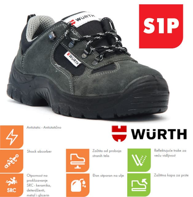 Wurth Bezbednosne cipele Cyclone S1P plitke vel. 38