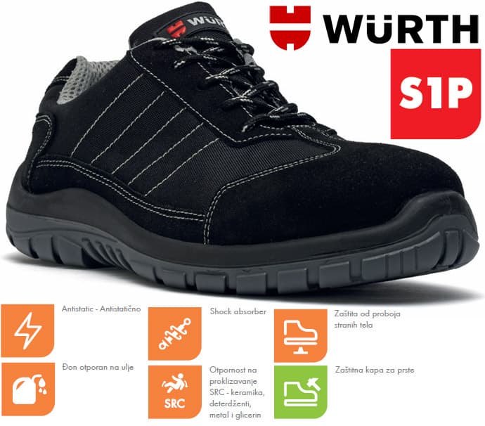 Wurth Bezbednosne cipele Zoro S1P plitke vel. 44