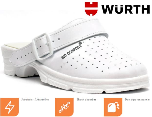 Wurth Ženska Radna klompa Digiti-W bela O1 vel. 36