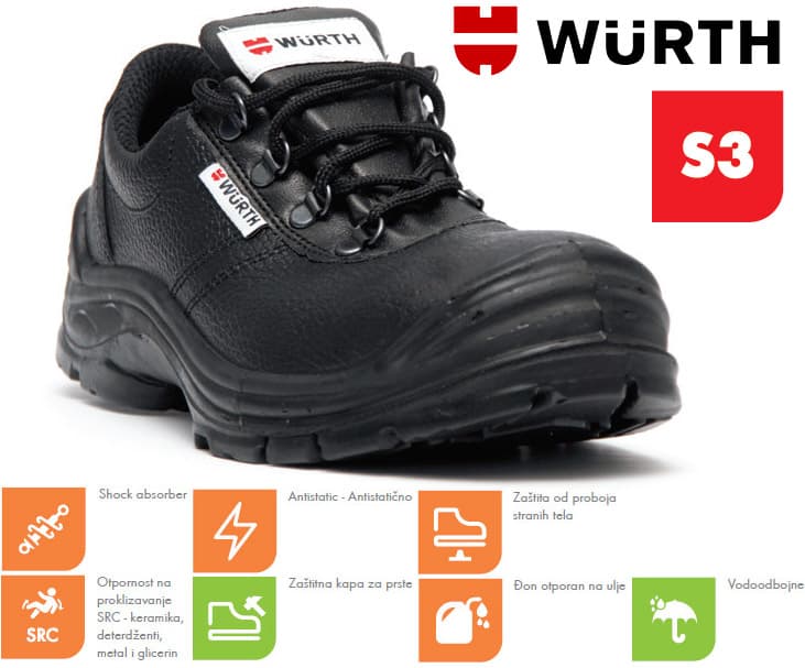 Wurth Bezbednosne cipele Taurus S3 plitke vel. 40