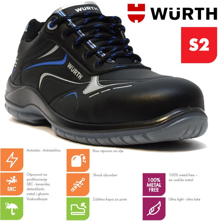 Wurth Bezbednosne cipele Mistral S2 Plitke vel. 47