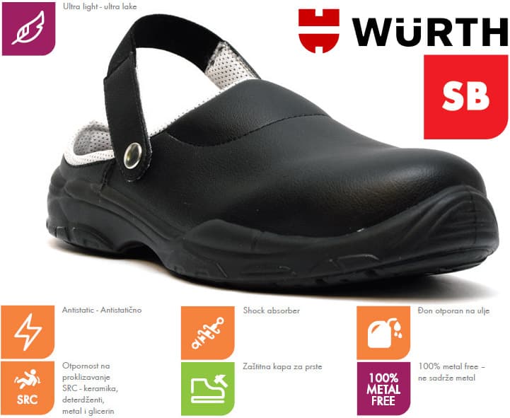 Wurth Bezbednosna obuća Selago SB crne vel. 37