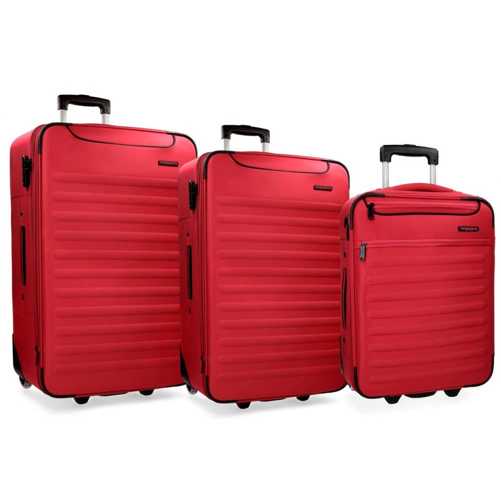 Movom Roll Road Komplet tri kofera 55 - 65 - 75cm Nairobi Red 53294