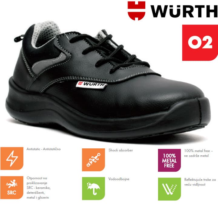 Wurth Radne cipele Redita O2 plitke vel. 37