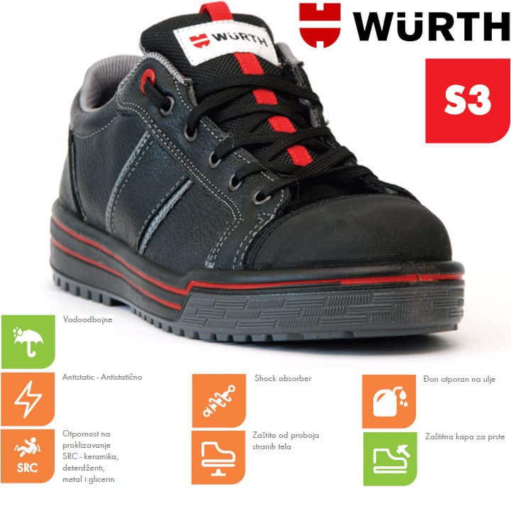 Wurth Bezbednosne patike Sneakers S3 plitke vel. 40