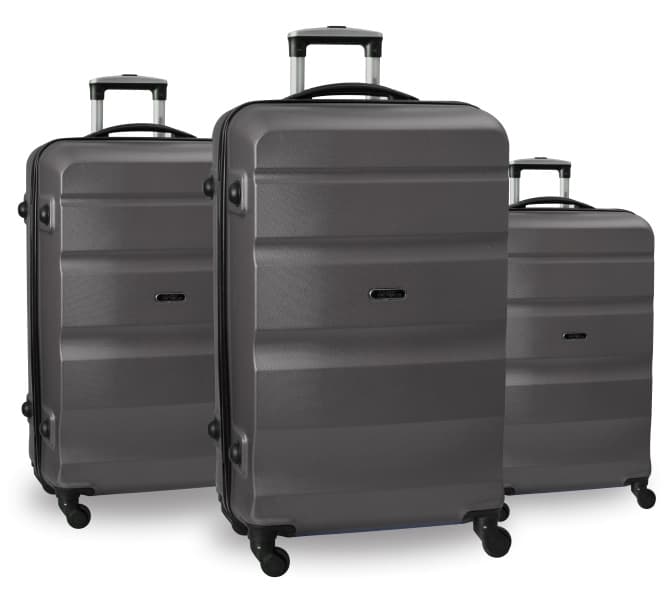 Komplet 3 ABS Tvrda Kofera Porto Grey