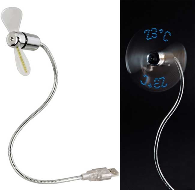 Hama USB ventilator sa prikazom trenutne temperature 12170