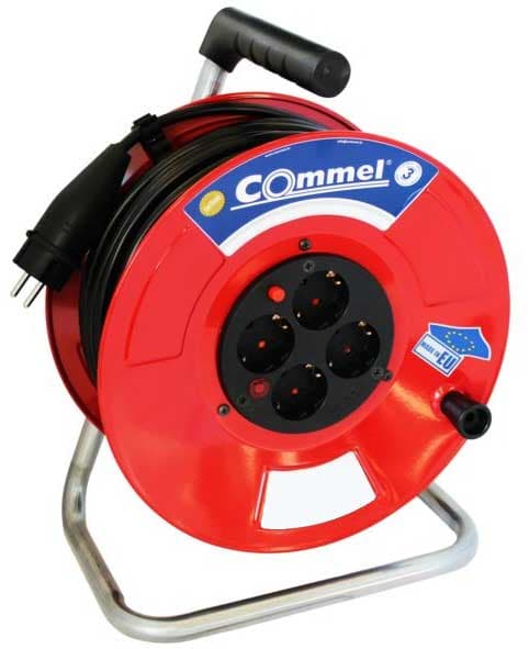 Commel Produžni kabl na metalnoj motalici monofazni 25m 3G2.5 C0909