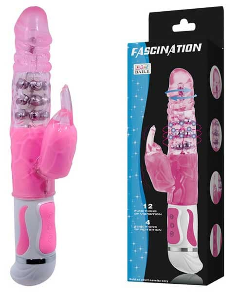 Silikonski rotacioni vibrator sa klitoralnim stimulatorom 0938