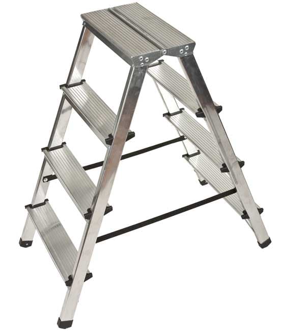 Aluminijumske dvostrane merdevine sa 4 stepenika 300579