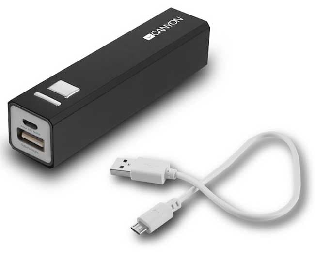 Canyon Powerbank Eksterna baterija 2600 mAh CNE-CSPB26B