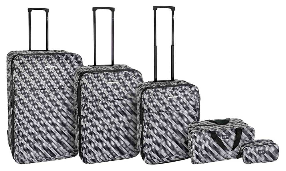 Koferi + putna torba + neseser Enova komplet 5u1 Marbella Black 511140