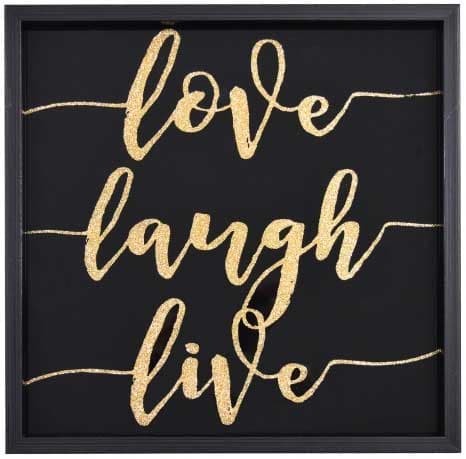 Slika sa porukom Love, Laugh, Live