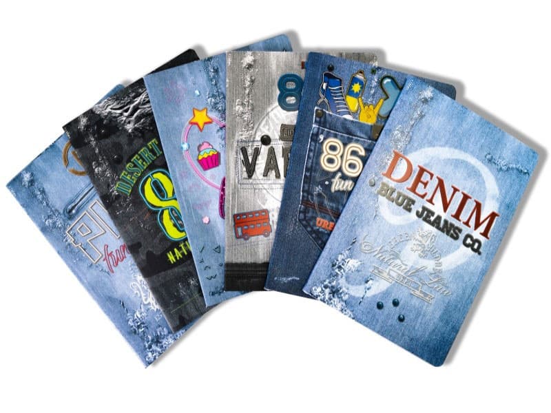 Velike sveske na kvadratiće - pakovanje 10 komada Denim