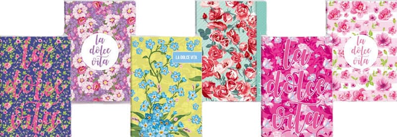 Male sveske na linije - pakovanje 10 komada La Dolce Vita