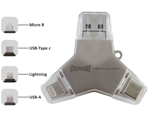 Flash memorija sa više različitih USB priključaka Dragon 128GB