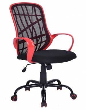 Kancelarijska radna stolica ES355 Crno crvena