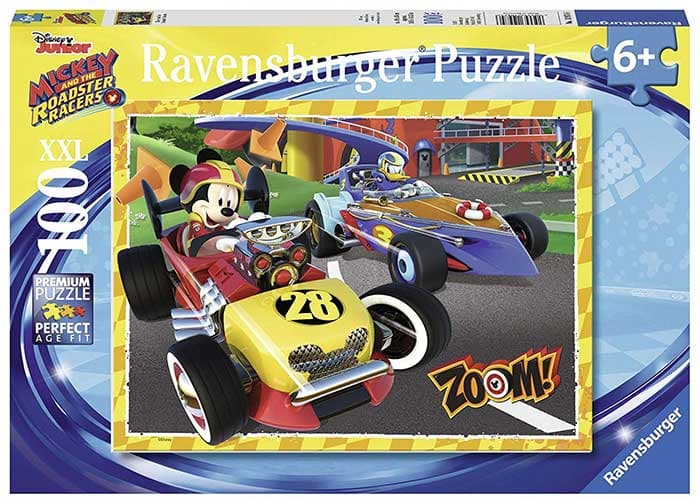 Ravensburger Slagalica 100 delova - Miki Maus i auto-trke 10974