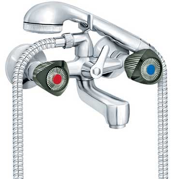 Rosan Baterija za kadu sa izlivom i ručnim tušem KF12101