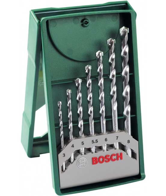 Bosch 7-delni Mini X-Line set burgija za beton 2607019581