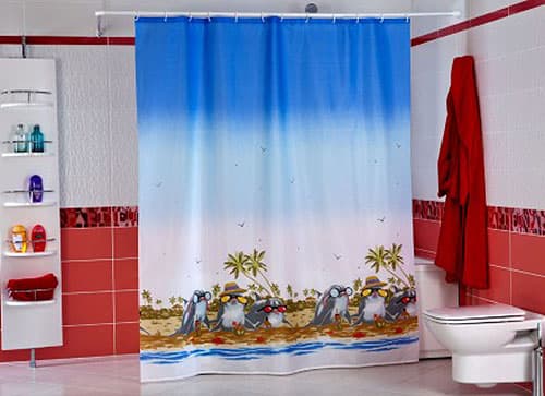 Zavesa za kadu i tuš kabinu Dolphine Beach 180x200