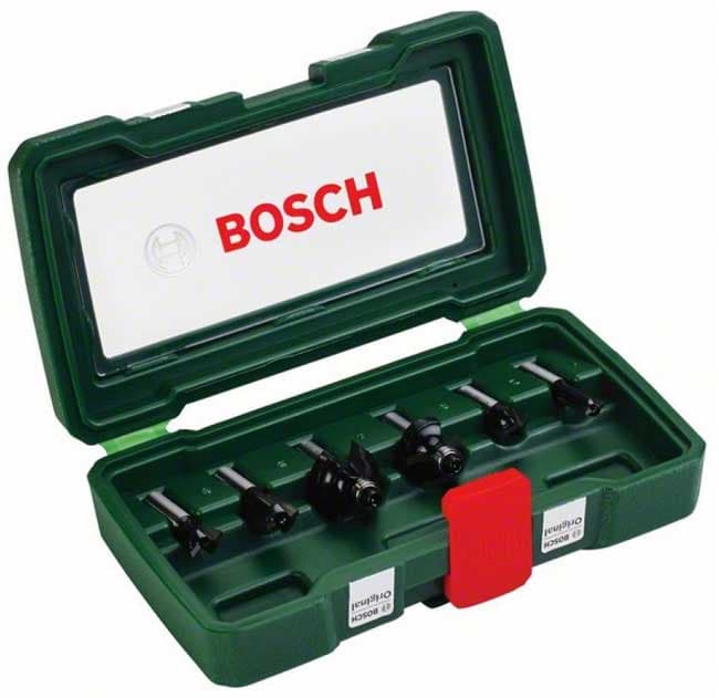 Bosch 6-delni set glodala Prihvat 8mm 2607019463