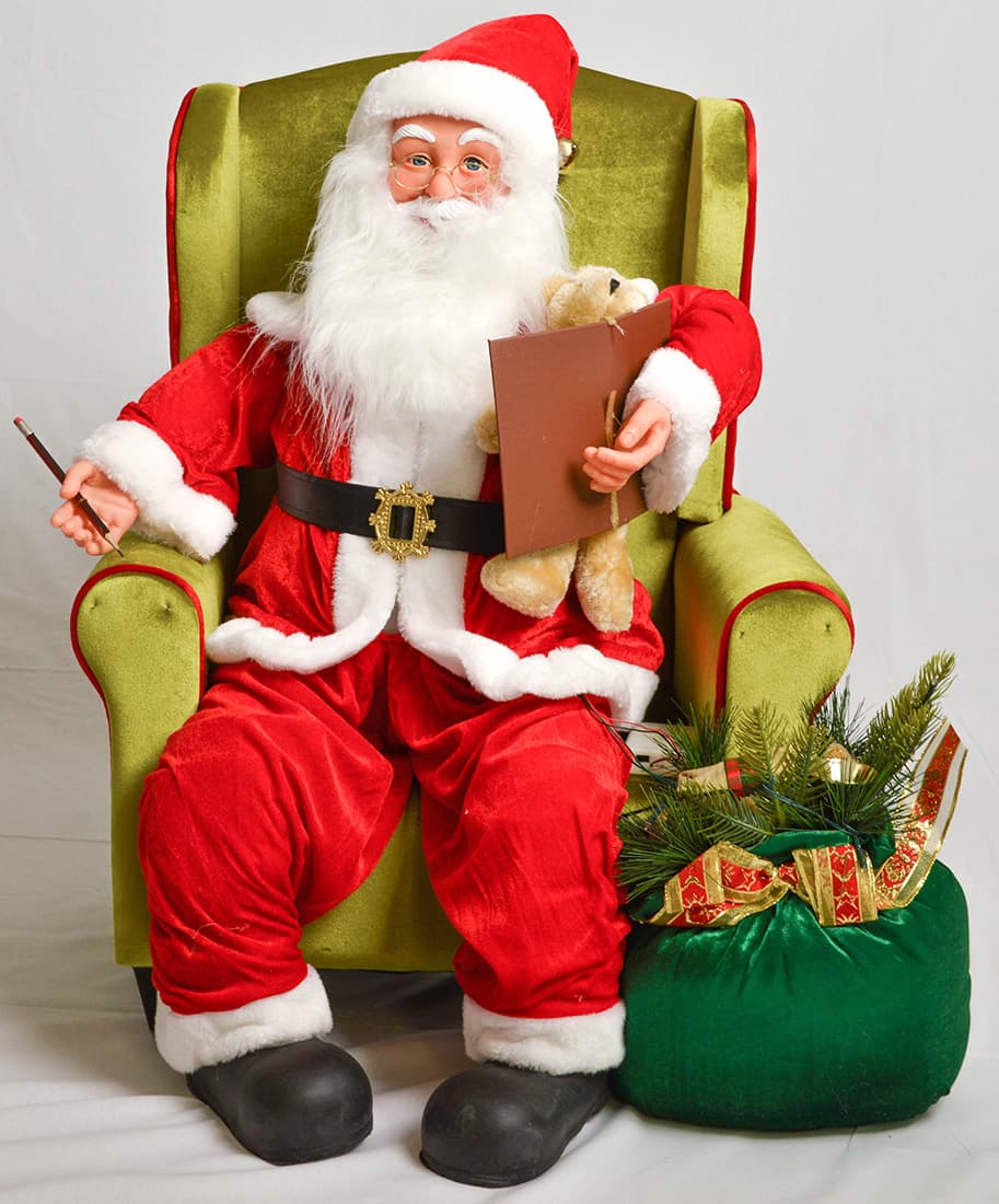 Evans Deda Mraz U Fotelji - Figura Sa Melodijama i Pokretima