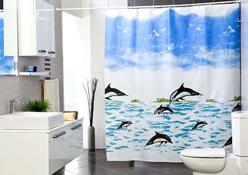 Zavesa za kadu i tuš kabinu Black-Dolphin 180x200