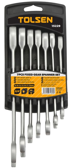 Tolsen 7-delni set kombinovanih ključeva sa čegrtaljkom 8-19mm 15229