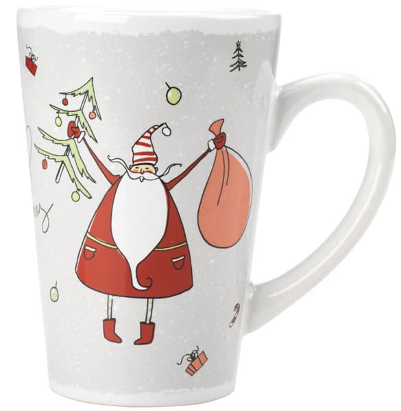 Novogodišnja šolja sa Deda Mrazom 12cm