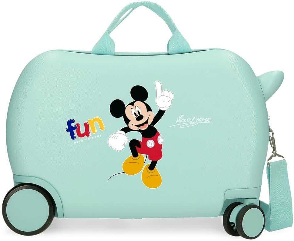 Dečiji putni kofer za vožnju Disney Mickey All smile turquoise 43210