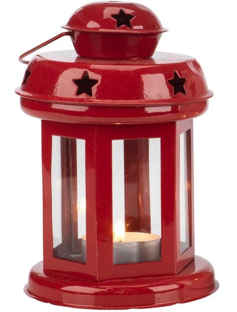 Fenjer za malu sveću Valley2 Crveni