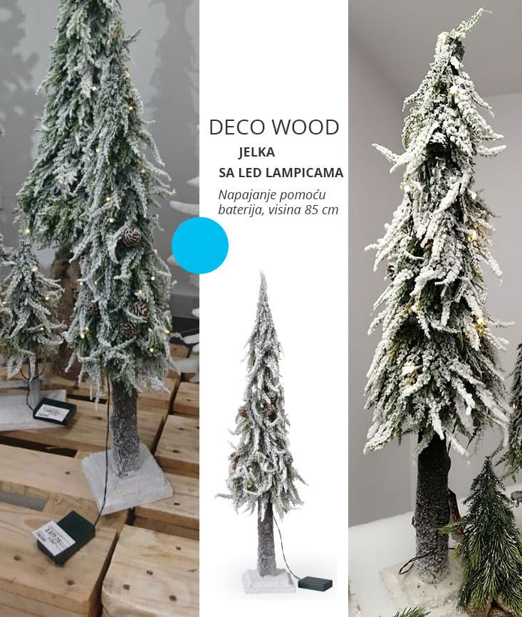 Deco Wood Stona Jelka Sa LED Lampicama Visine 85 cm