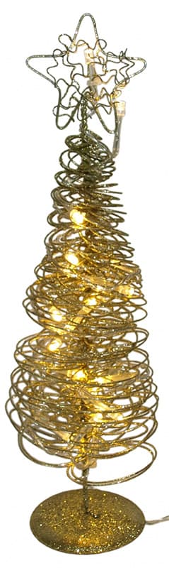 Svetleća jelka u zlatnoj boji visine 33 cm