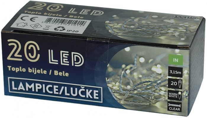 Novogodišnje LED lampice na baterije 20 kom