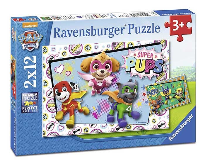 Ravensburger Puzzle 2x12 Paw Patrol - Super Pups 07613