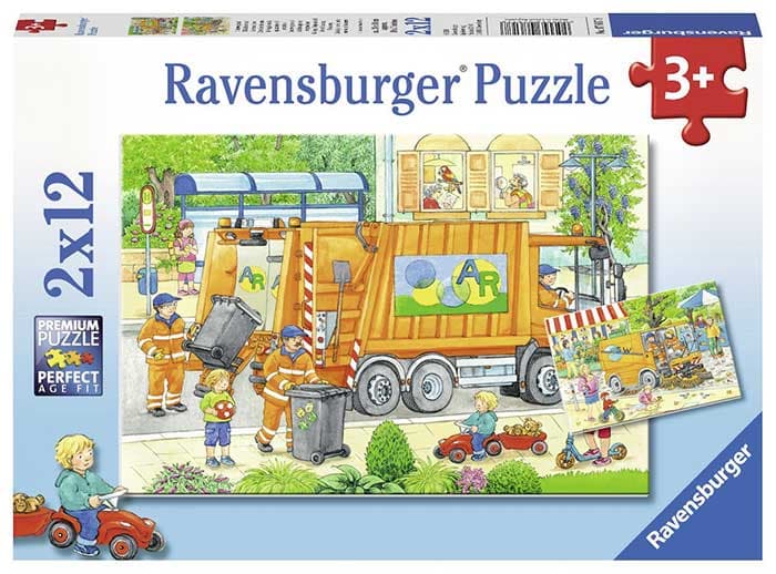 Ravensburger Puzzle 2x12 Čistači ulica 07617