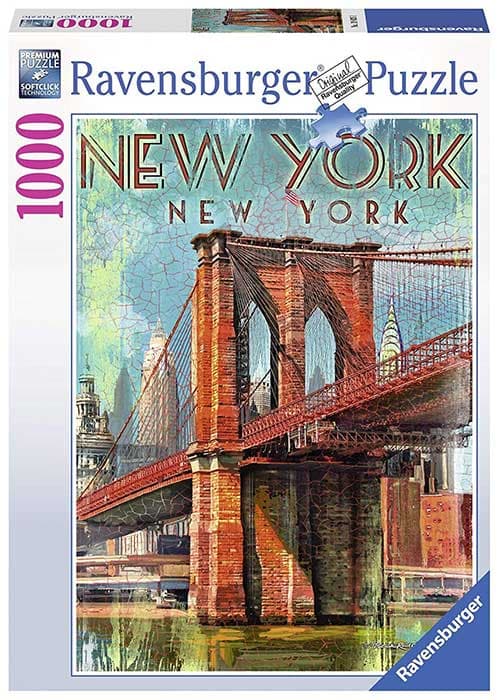 Puzzle 1000 delova - Retro New York - Ravensburger  19835