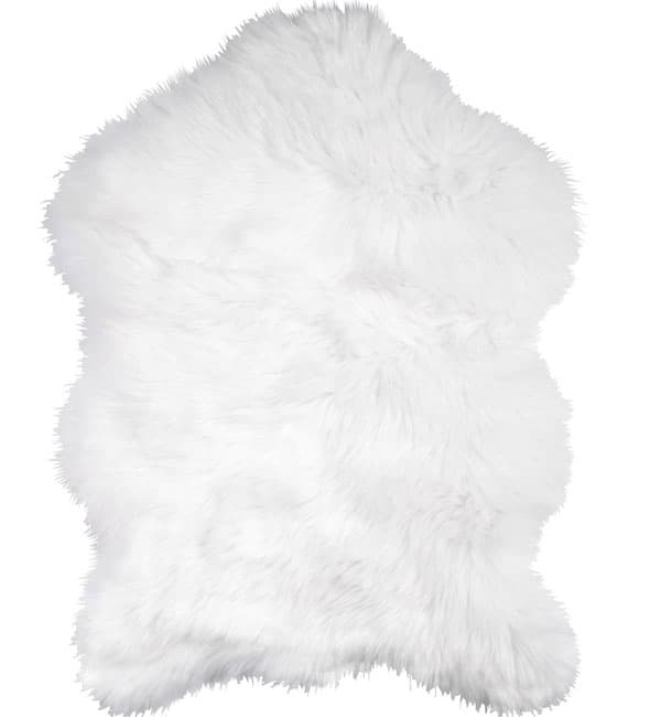 Podna prostirka Veštačka jagnjeća koža 60x90 Prljavo bela