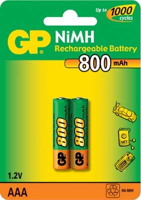 GP NiMH punjive baterije AAA 800 mAh - pakovanje 2 kom.