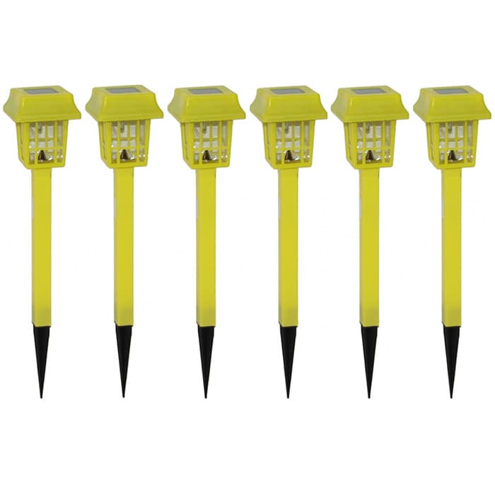 LED solarne baštenske lampe u žutoj boji pakovanje 6 komada